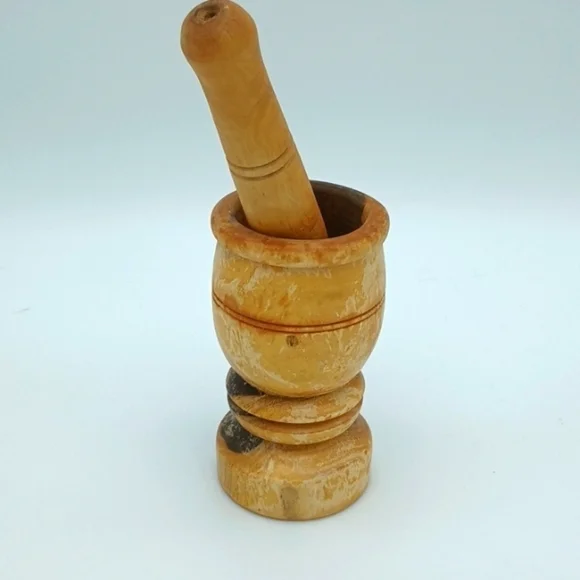 Mortar and pestle vintage wooden set - Picture 2 of 5